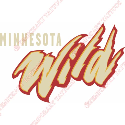 Minnesota Wild Customize Temporary Tattoos Stickers NO.191